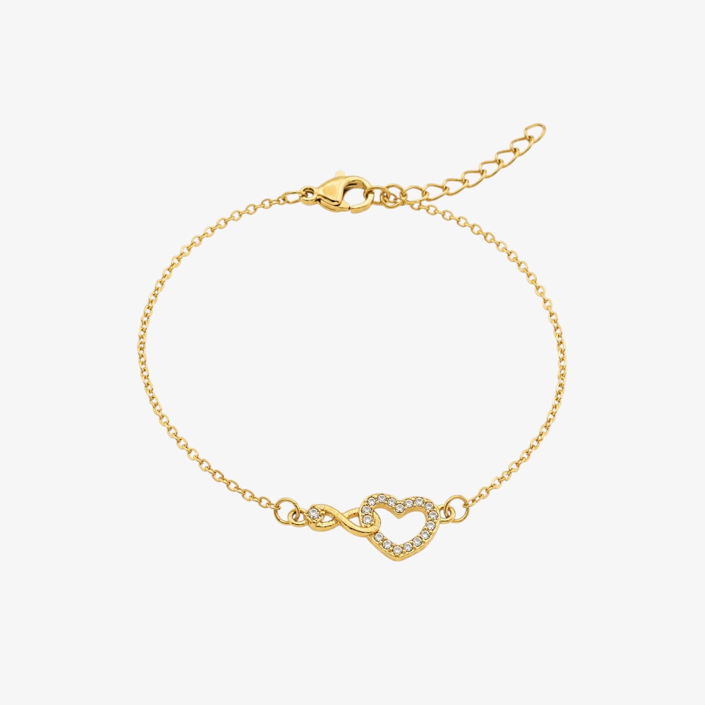 Infinity Heart Bracelet Gold — waterproof stainless steel womens bracelet | LAFENY