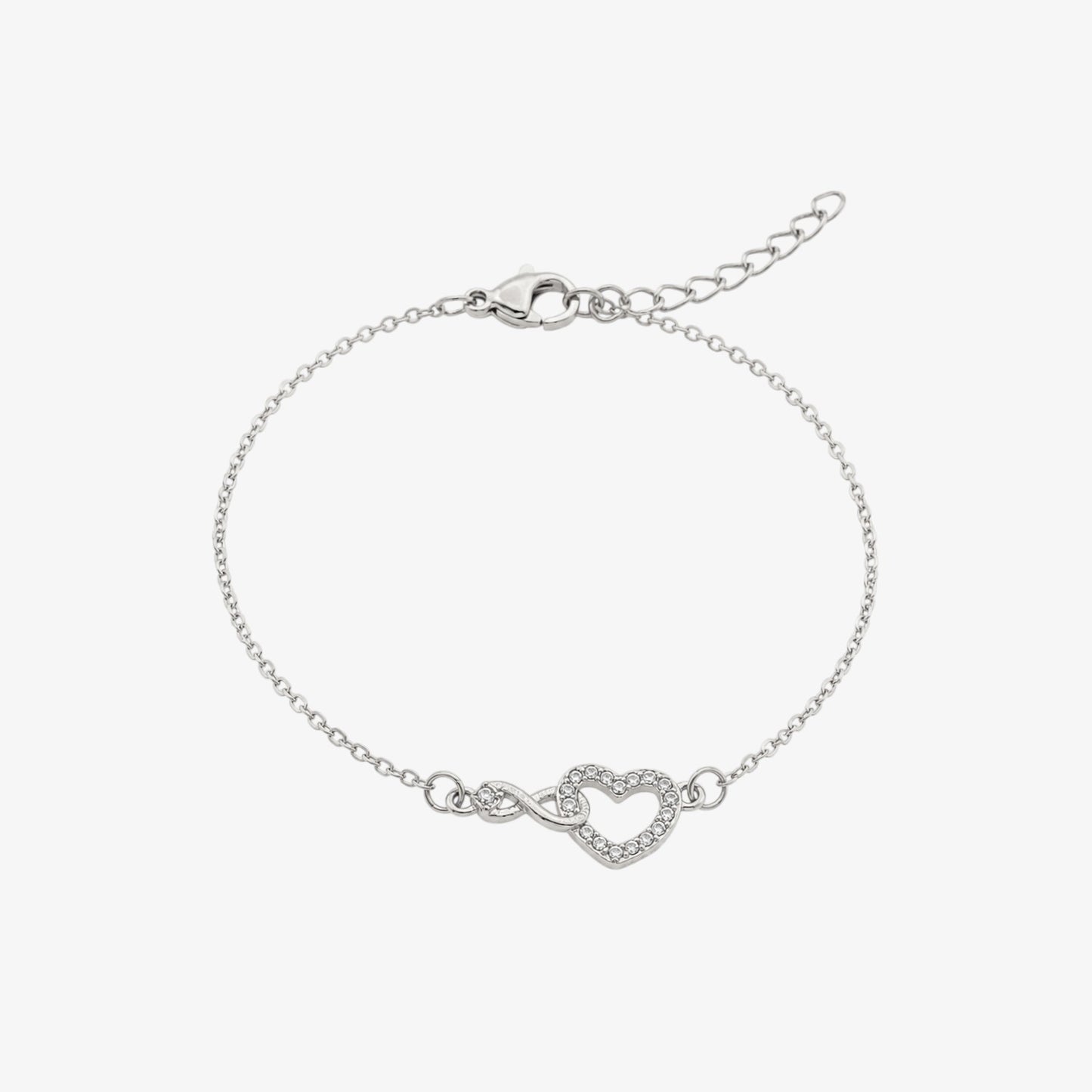 Infinity Heart Bracelet Silver — waterproof stainless steel womens bracelet | LAFENY