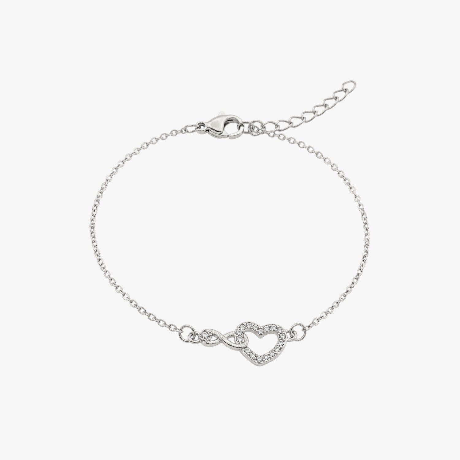 Infinity Heart Bracelet Silver — waterproof stainless steel womens bracelet | LAFENY