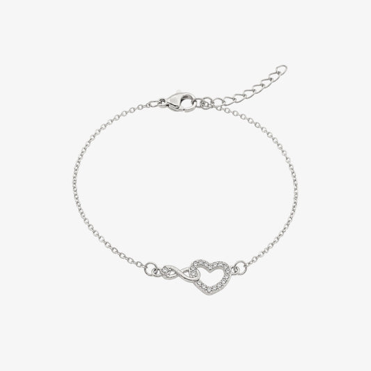 Infinity Heart Bracelet Silver — waterproof stainless steel womens bracelet | LAFENY