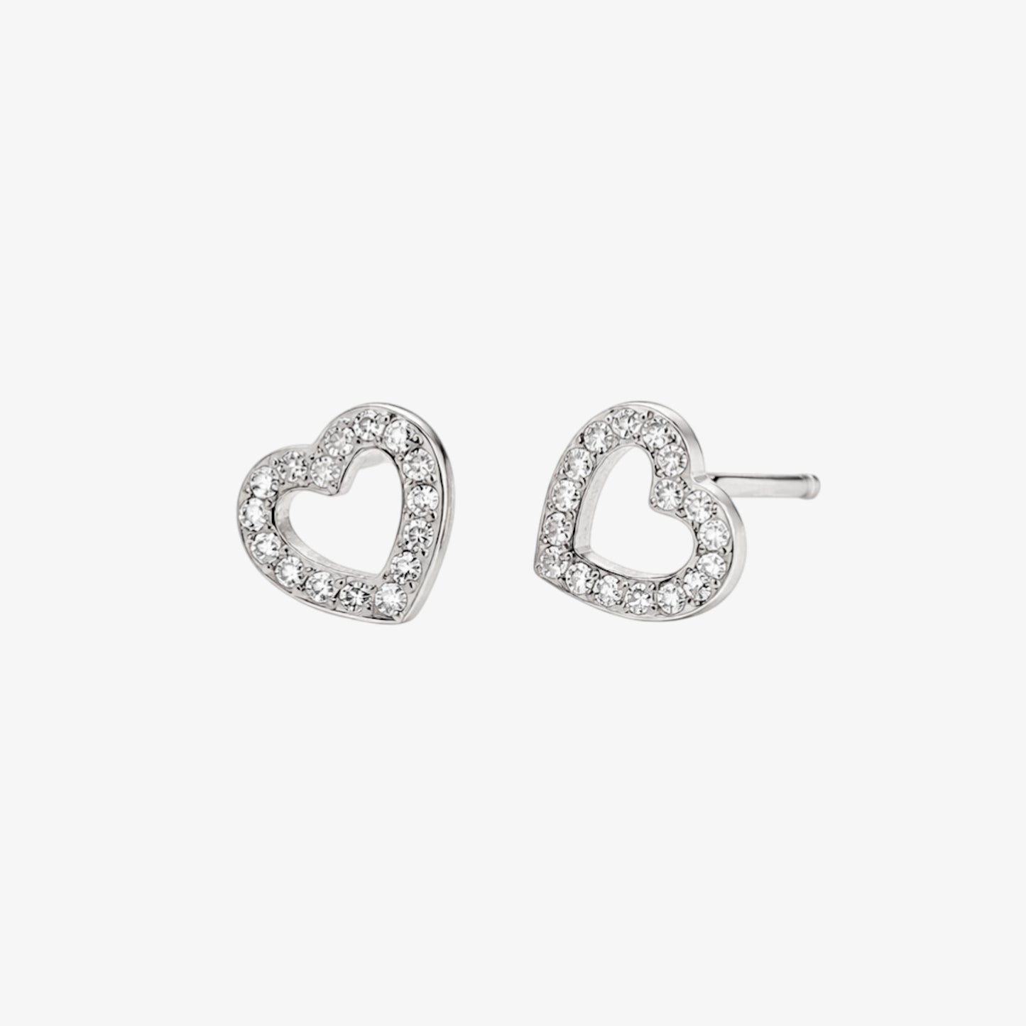 Heart Outline with Stones Earrings — stainless steel womens earrings | LAFENY