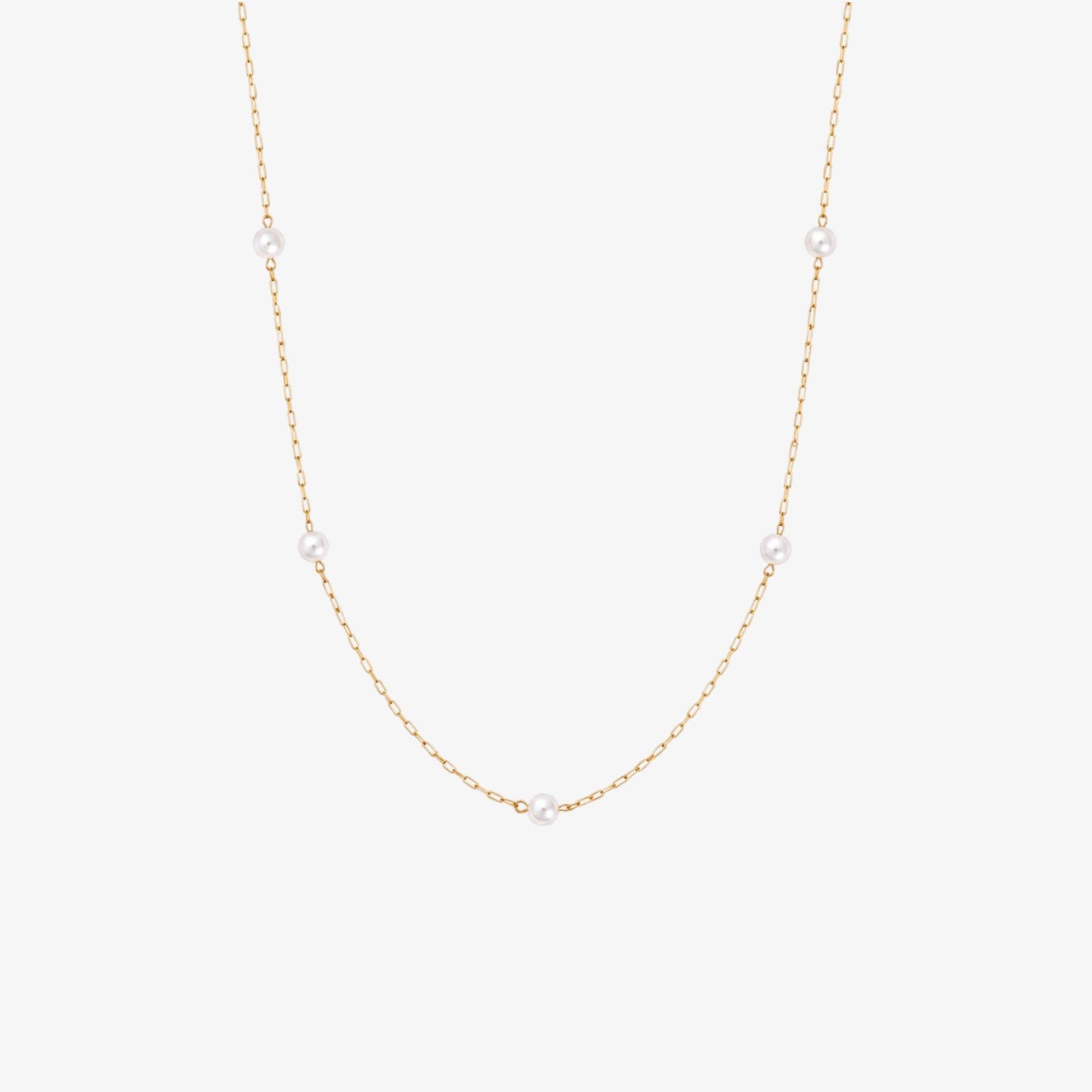 Satellite Pearl Necklace - 3mm — waterproof stainless steel necklace | LAFENY