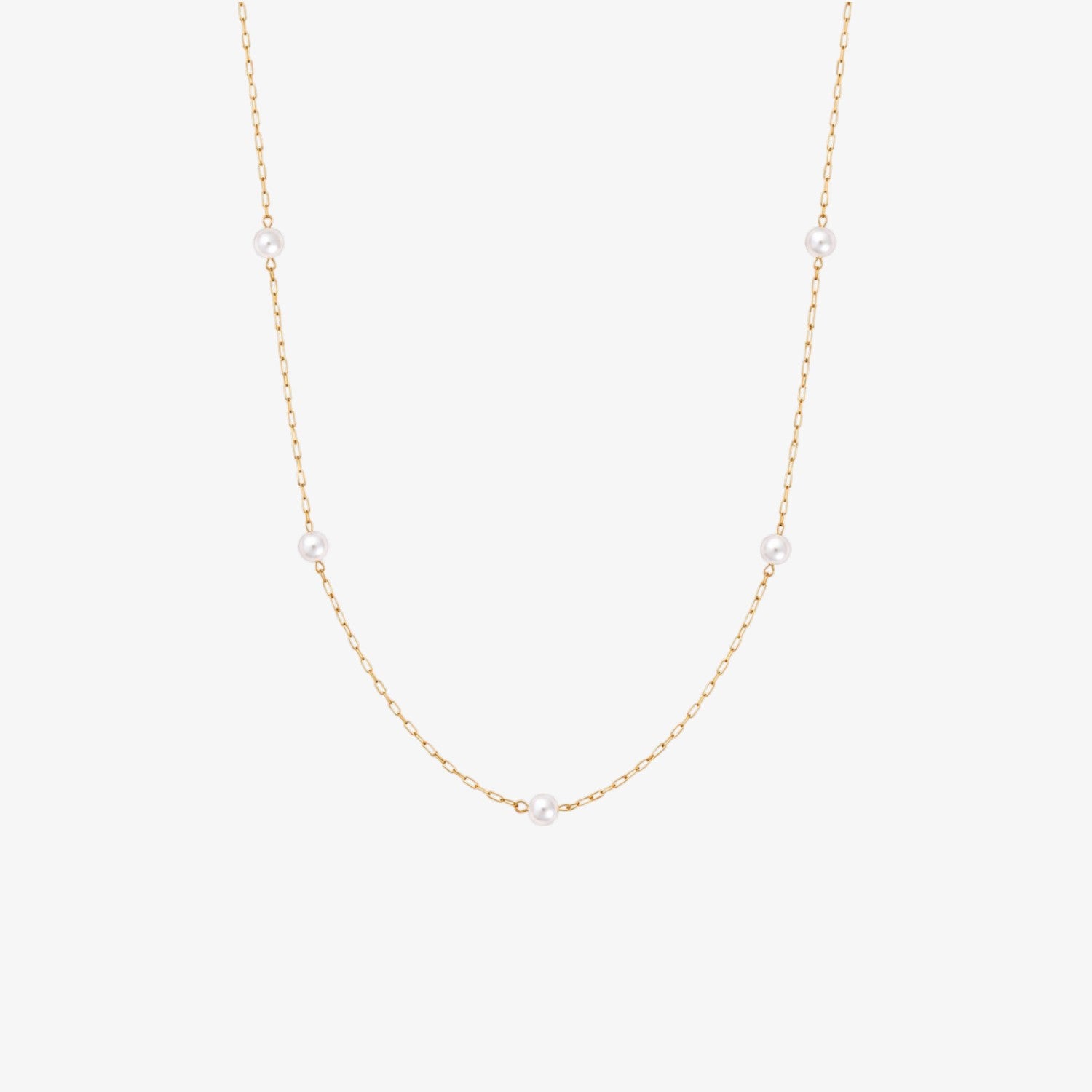 Satellite Pearl Necklace - 3mm — waterproof stainless steel necklace | LAFENY