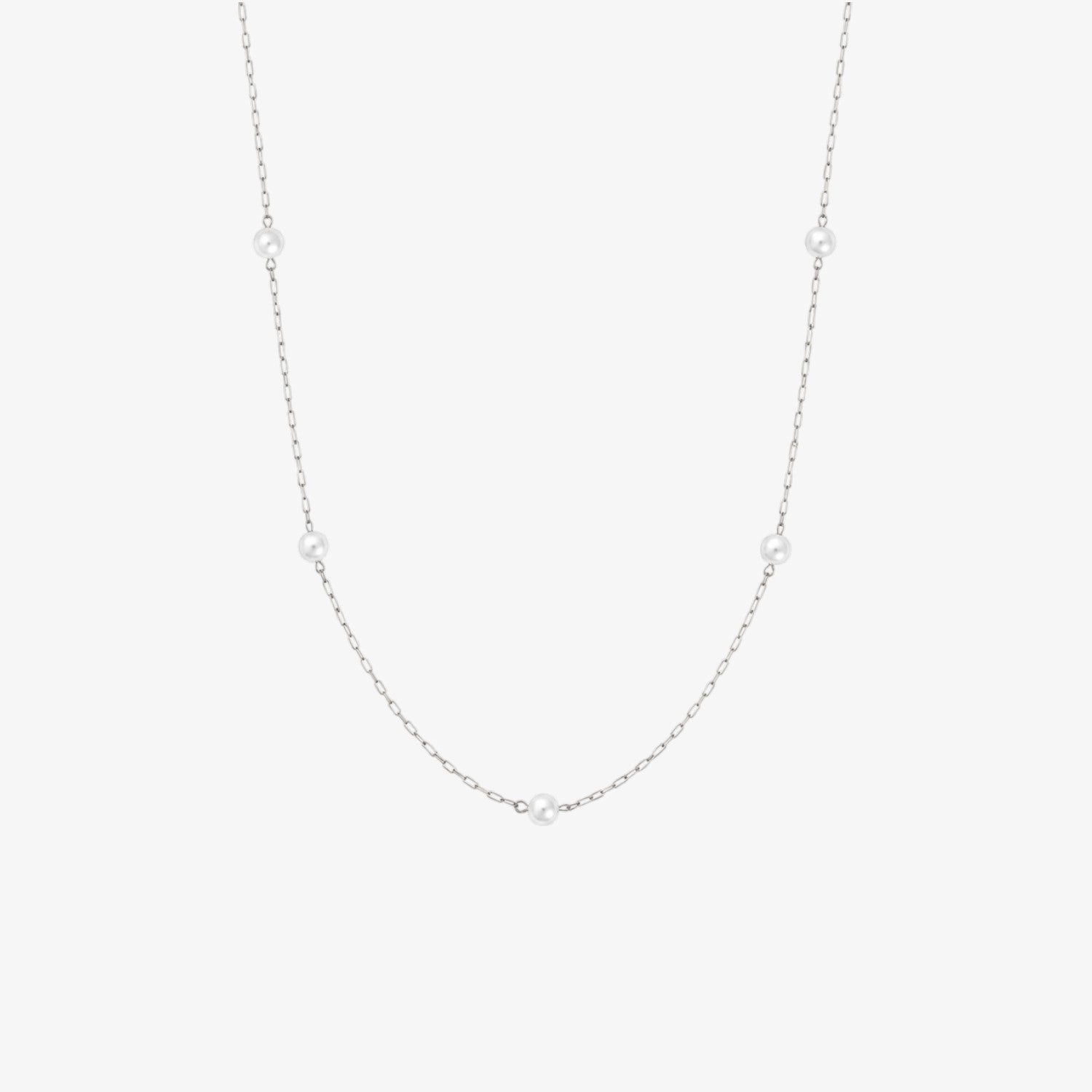 Satellite Pearl Necklace - 3mm — waterproof stainless steel necklace | LAFENY