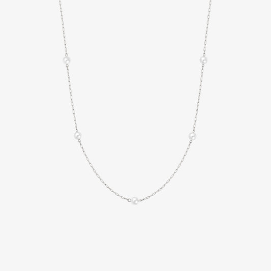 Satellite Pearl Necklace - 3mm — waterproof stainless steel necklace | LAFENY