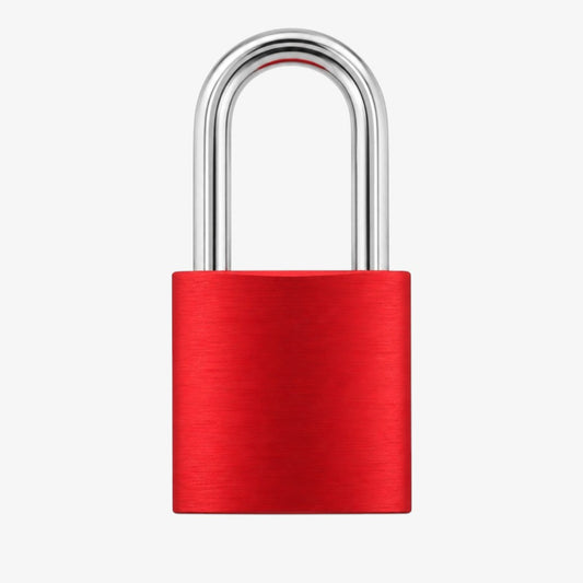 Engravable Red aluminium padlock | LAFENY