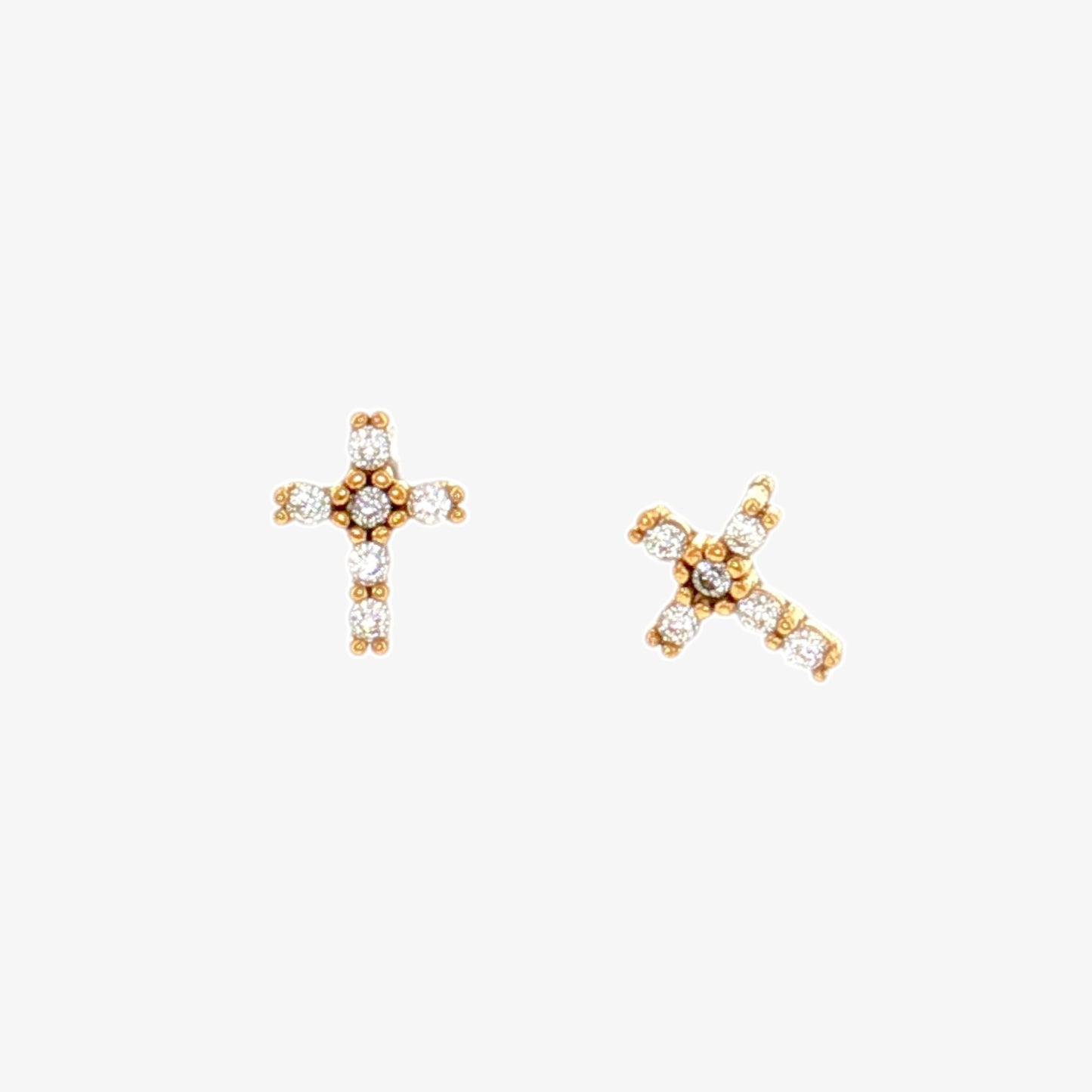 Cross Stones Earrings — stainless steel earrings with stone detail | LAFENY