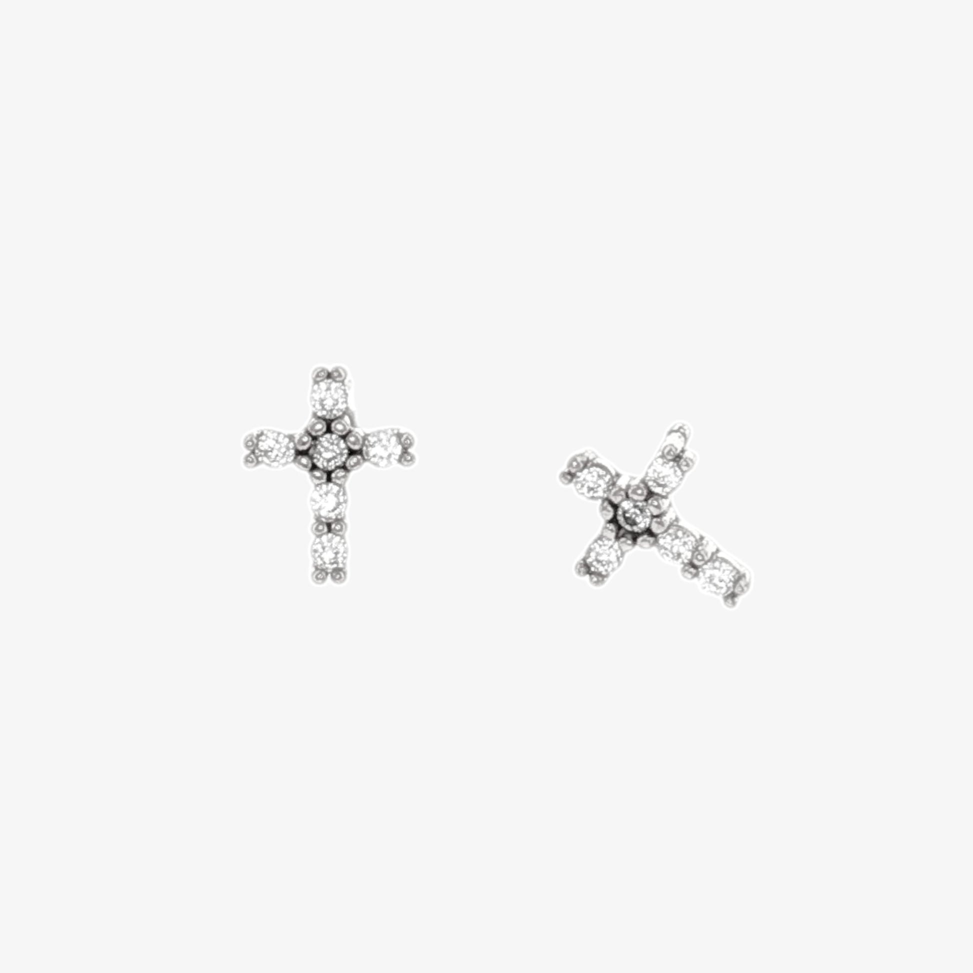 Cross Stones Earrings — stainless steel womens earrings | LAFENY