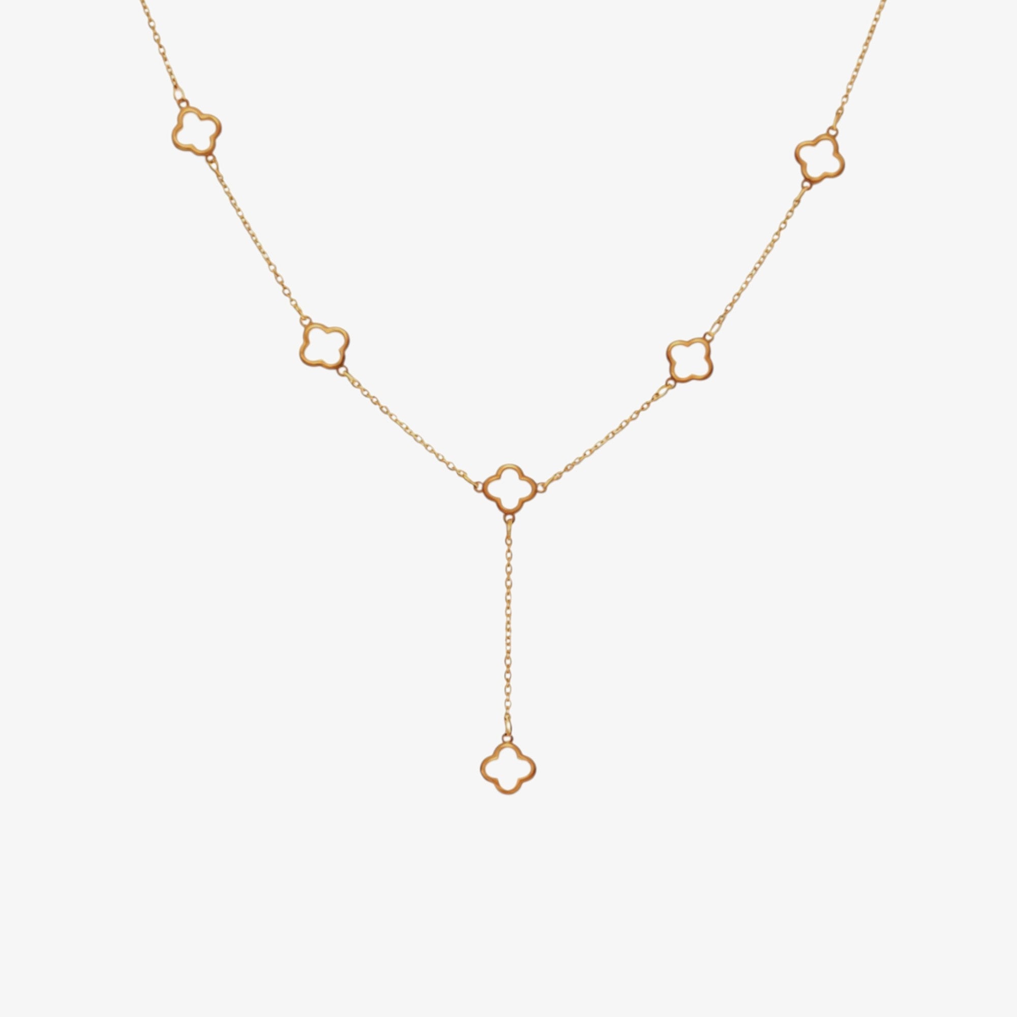 Y Open Clover Necklace | Stainless Steel Necklace | LAFENY