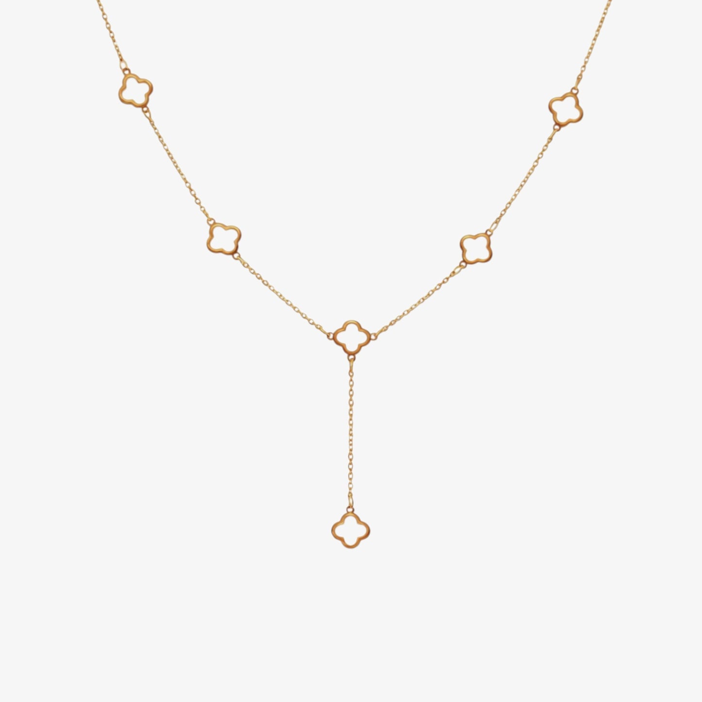 Y Open Clover Necklace — waterproof stainless steel necklace | LAFENY