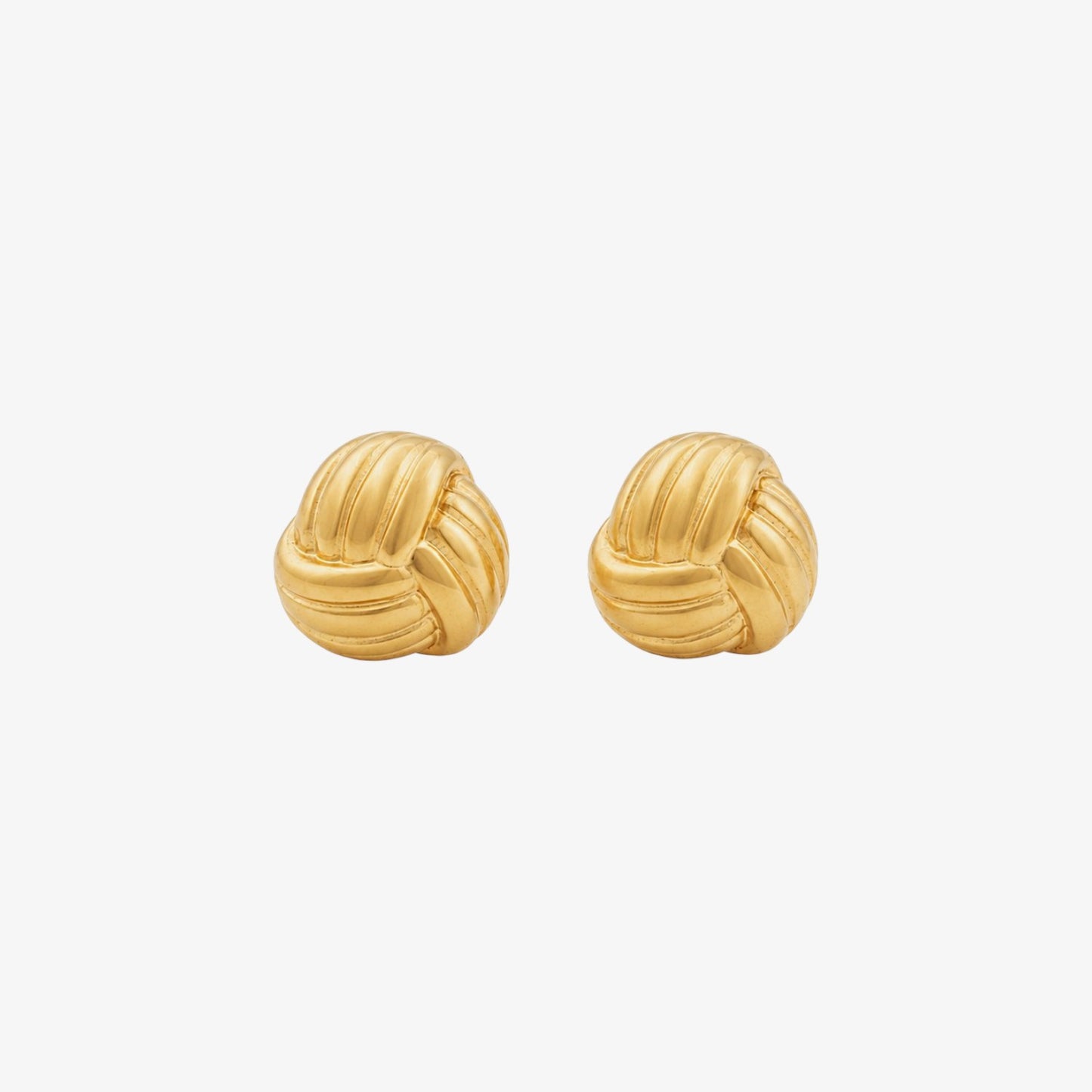 Knot Stud Earrings Gold — waterproof stainless steel womens earrings | LAFENY