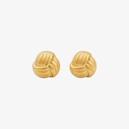 Knot Stud Earrings Gold — waterproof stainless steel womens earrings | LAFENY