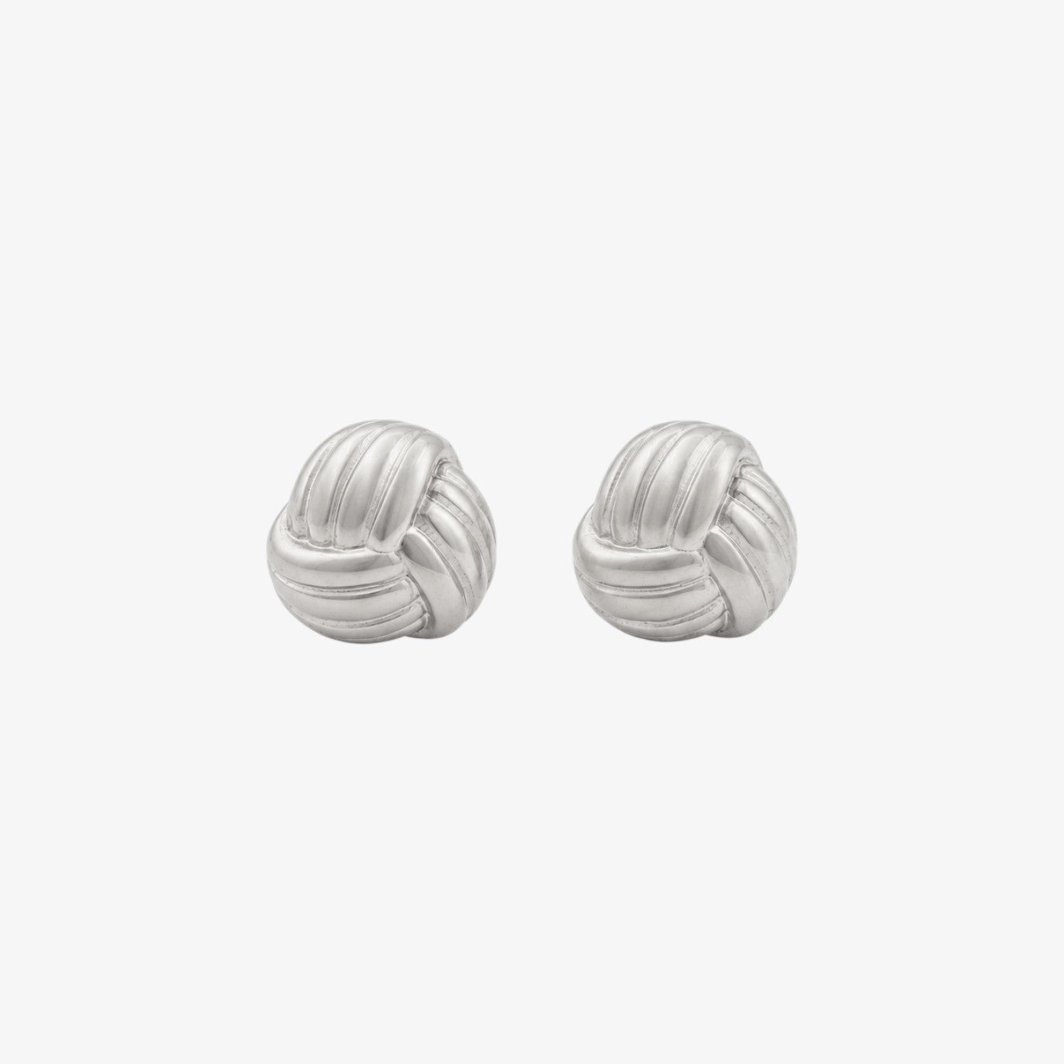 Knot Stud Earrings Silver — waterproof stainless steel womens earrings | LAFENY